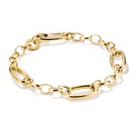 Thomas Sabo Connect Bracelet Charm avec trois Connect Links plaqué or