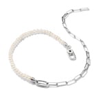 Thomas Sabo Connect Collier Charm Paperclip et perles avec un Connect Link Argent - C1211-082-14-L45