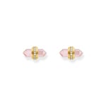 Thomas Sabo Cosmic Amulet Clous d’oreilles dorés avec cristal en onyx rose - H2281-414-9