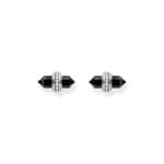 Thomas Sabo silver ear studs with hexagonal onyx - H2281-641-11