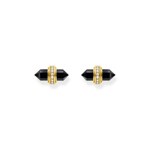 Thomas Sabo Cosmic Amulet Ohrstecker mit schwarzem Onyx Kristall Silber vergoldet - H2281-177-11