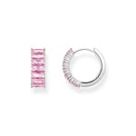 Thomas Sabo Creolen mit pinken Steinen Pavé Silber