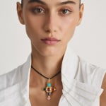 Thomas Sabo Elyndra Pendant cross with multicoloured stones - PE988-971-7