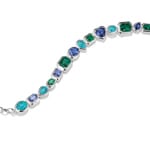 Thomas Sabo Elyndra Bracelet beads bleu-vert argent - A2217-405-1-L19V