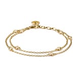 Thomas Sabo Elyndra Armband doppelreihig Zirkonia Vergoldung - A2216-414-14-L19V