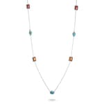 Thomas Sabo Elyndra Kette Bunte Steine Silber - KE2339-405-7-L85V