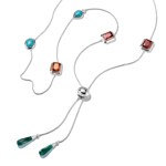Thomas Sabo Elyndra Kette Bunte Steine Silber - KE2339-405-7-L85V