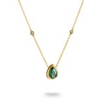 Thomas Sabo Elyndra Chaîne Verte en forme de goutte Plaqué or