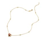 Thomas Sabo Elyndra Kette Herzanhänger granatroter Zirkoniastein Vergoldung - KE2365-414-10-L50V