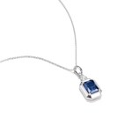 Thomas Sabo Elyndra Chaîne avec nanocristal bleu en taille octogonale - KE2381-166-1-L45V