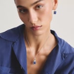Thomas Sabo Elyndra Chaîne avec nanocristal bleu en taille octogonale - KE2381-166-1-L45V
