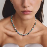 Thomas Sabo Elyndra Kette mit mehrfarbigen Steinen - KE2341-166-7-L45V