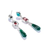 Thomas Sabo Elyndra Ohrringe bunte Steine Silber - H2332-405-7