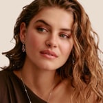 Thomas Sabo Elyndra Ohrringe Herz Granatrot Silber - H2341-051-10