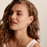 Thomas Sabo Elyndra Ohrringe Oktagon Granatrot Silber - H2339-051-10