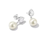 Thomas Sabo Elyndra Ohrringe Perle mit weissem Zirkonia in Tropfenform - H2349-167-14