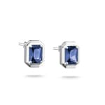 Thomas Sabo Elyndra Clous d’oreilles avec nanocristal bleu en taille octogonale