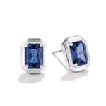 Thomas Sabo Elyndra Clous d’oreilles avec nanocristal bleu en taille octogonale - H2353-699-1