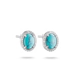 Thomas Sabo Elyndra Ohrstecker mit türkisem Stein und weissem Zirkonia