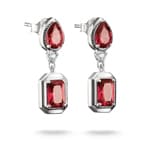 Thomas Sabo Elyndra Clous d’oreilles pierre octogonale rouge argent