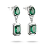 Thomas Sabo Elyndra Clous d’oreilles pierre octogonale verte argent