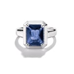 Thomas Sabo Elyndra Bague avec nanocristal bleu en taille octogonale - TR2528-699-1