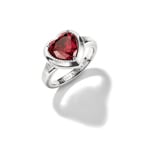 Thomas Sabo Elyndra Ring mit granatrotem Zirkoniastein Herz Silber