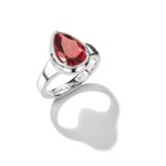 Thomas Sabo Elyndra Silver Ring with Red Teardrop Zirconia Stone 