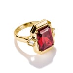 Thomas Sabo Elyndra Ring Roter Zirkoniastein Vergoldung - TR2506-414-10