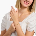 Thomas Sabo Festival Armband mit Palme Kaktus und bunten Steinen vergoldet - A2150-488-7-L19V