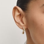 Thomas Sabo Fluid Elegance Creolen In Wellenform Mit Weissen Zirkonia - CR765-M01-14