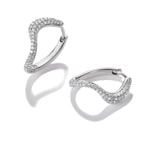 Thomas Sabo Fluid Elegance Creolen In Wellenform Mit Weissen Zirkonia - CR765-051-14