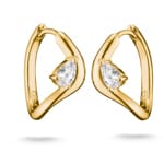 Thomas Sabo Fluid Elegance Creolen mit weissem Zirkonia in Tropfenform - CR763-M01-14