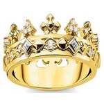 Thomas Sabo Glam & Soul Bague Couronne or - TR2302-414-14