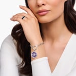 Thomas Sabo Gliederarmband mit Ringverschluss und weissen Steinen 925 Silber - A2133-051-14-L19