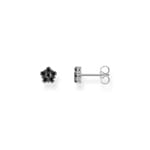 Thomas Sabo Heritage Black and Cross Petits clous d'oreilles en argent noirci avec zircon noir