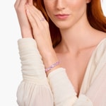 Thomas Sabo Heritage Pink Tennisarmband mit 20 pinkfarbenen Steinen Silber - A2140-051-9-L19v