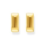 Thomas Sabo Hoop Earrings Petites boucles d'oreilles plaquées or de forme angulaire - CR744-413-39