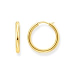 Thomas Sabo Hoop Earrings Boucles d'oreilles classiques plaquées or de forme plus large