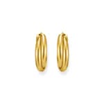 Thomas Sabo Hoop Earrings Big gold-plated hoop earrings intertwined design - CR738-413-39