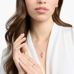 Thomas Sabo Kette Kreuz bunte Steine silber - KE2166-477-7-L45V