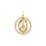 Thomas Sabo Anhänger Peace-Zeichen mit bunten Steinen vergoldet - PE941-996-7