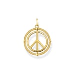 Thomas Sabo Anhänger Peace-Zeichen mit bunten Steinen vergoldet - PE941-996-7