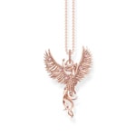Thomas Sabo chain with Phoenix pendant small and stones roségold plated - KE2191-426-7-L45v