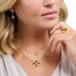 Thomas Sabo Chaîne Royalty étoile & lune or - KE2119-959-7-L45V