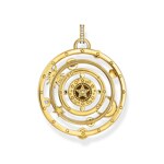 Thomas Sabo pendant halbkugel with Eyes colourful stone gold plated - PE957-565-7