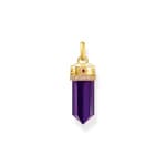 Thomas Sabo Cosmic Amulet Anhänger mit facettierten imitierten Amethyst vergoldet