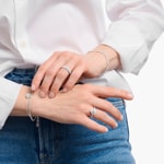 Thomas Sabo Love & Hearts Halo-Ring mit weissem Stein in Herzform Silber - TR2477-051-14