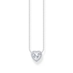 Thomas Sabo Love & Hearts Silver necklace with heart-shaped halo pendant - KE2280-051-14-L45V