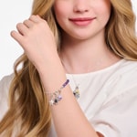 Thomas Sabo As We Kiss Member Charm-Armband mit Gliedern und imitiertem Amethyst Silber - A2130-007-13
